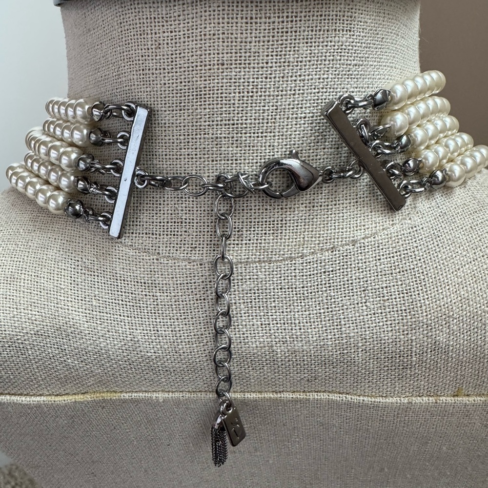 Classic Ivory Pearl Multi-Strand Knot Necklace - Women Jewelry - Picture 3 of 4